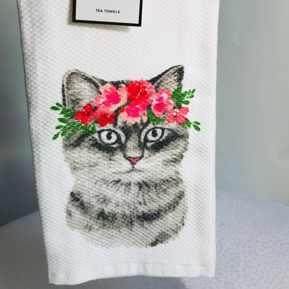 TT&Lola Other - TTLola&Co Kitchen Tea towels Cat face Set of 2 New